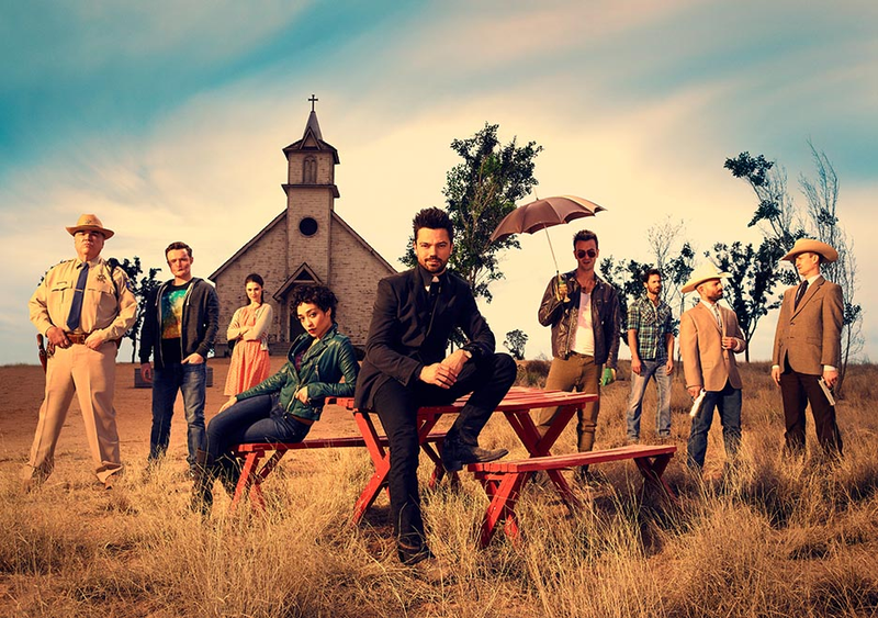 The cast of Preacher. Image: Matthias Clamer/AMC